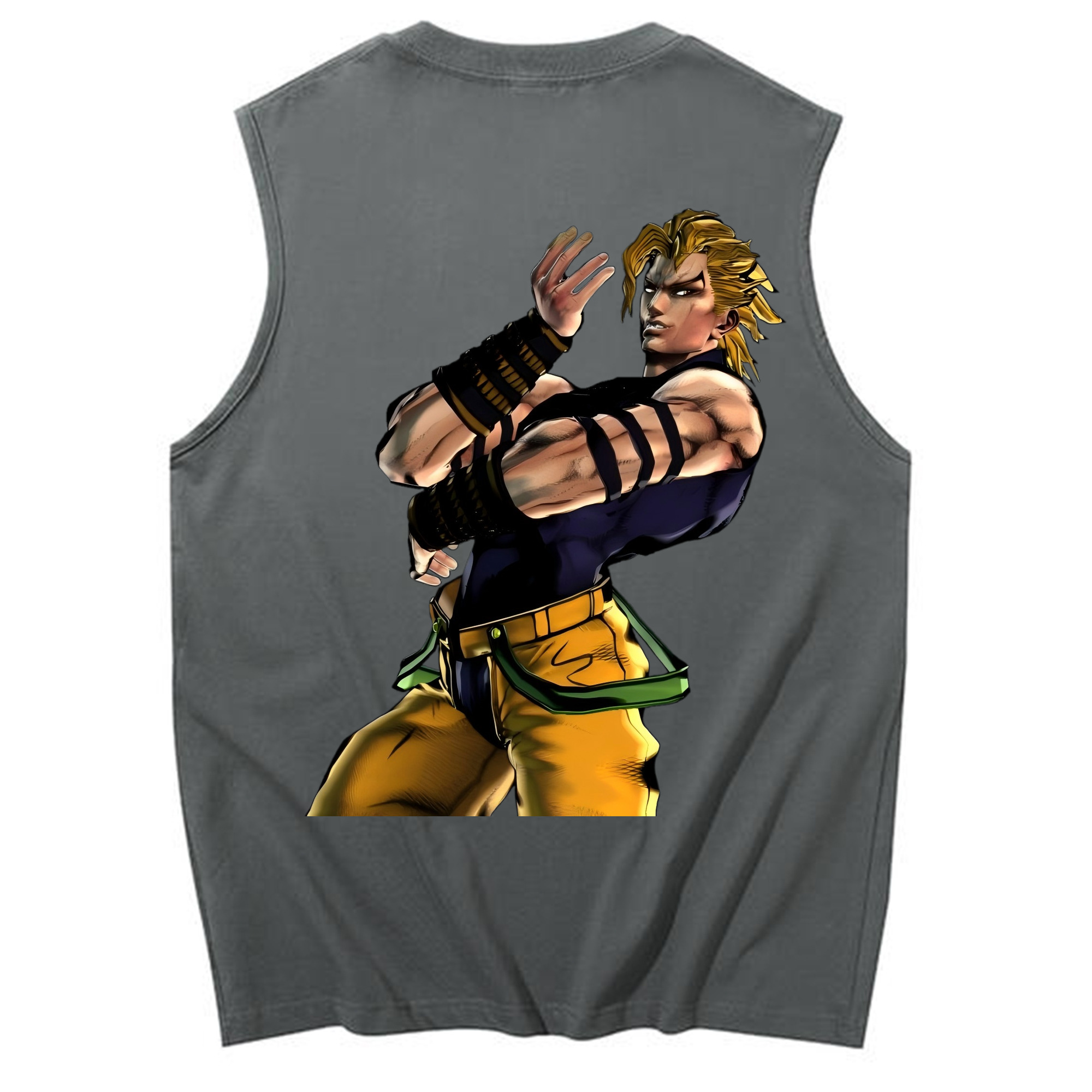 （画像用） ジョジョの奇妙な冒険 ディオ?ブランドー JoJo's Bizarre Adventure Dio Brando コットン100％タンクトップ（背面プリント）